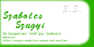 szabolcs szugyi business card